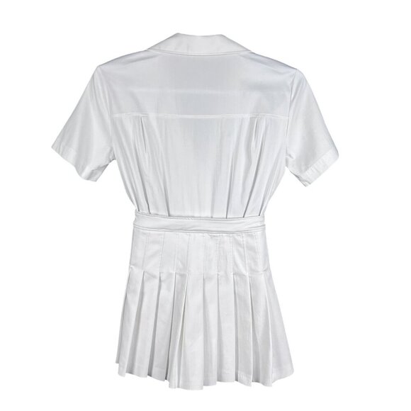 Zara Womens XS White Pleated Wrap Tennis Skort Dress Pickleball Preppy Old Money - Picture 12 of 15